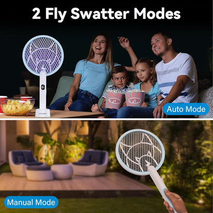 Electric Fly Swatter Racket, 2 in 1 Mosquito Bug Zapper 4100V Handheld Mosquito Killer with 1800