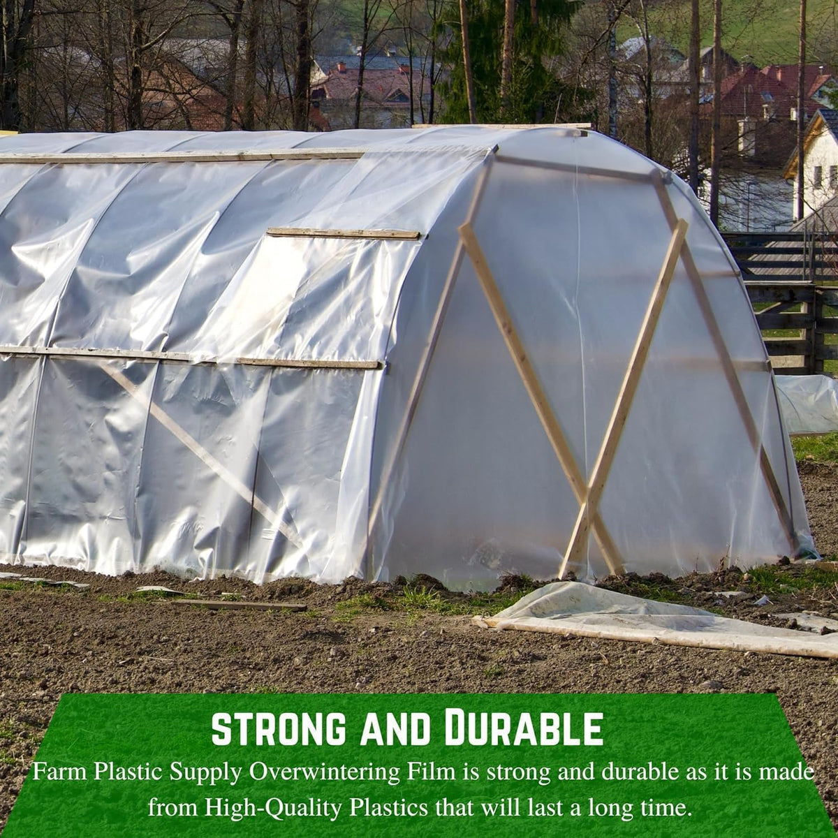 Farm Plastic Supply - Protective Clear Overwintering Plastic Film - Overwintering Film, 6 Mil Clear