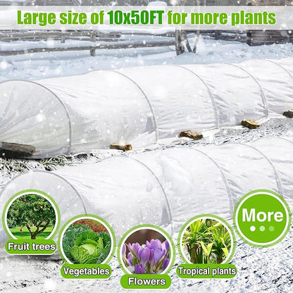Alphatool Plant Covers Freeze Protection - 10 ft x 50 ft Frost Cloths Blankets for Outdoor Plants