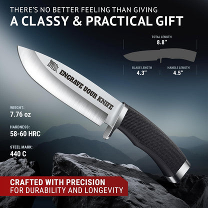 Custom Knife for Men and Women - Personalized Idea Gifts - Engraved Gifts for Dad Husband Boyfriend