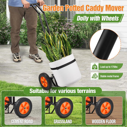 Plant Caddy with Wheels, Heavy Duty Plant Dolly Cart with Adjustable Grabbing Arm and Suction Cups