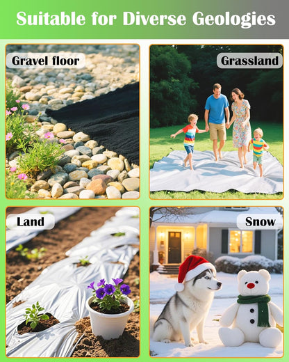 50PCS Landscape Staples + 1 Pick Hook, 6-Inch Yard Stakes, Galvanized Circle Top Landscape Fabric