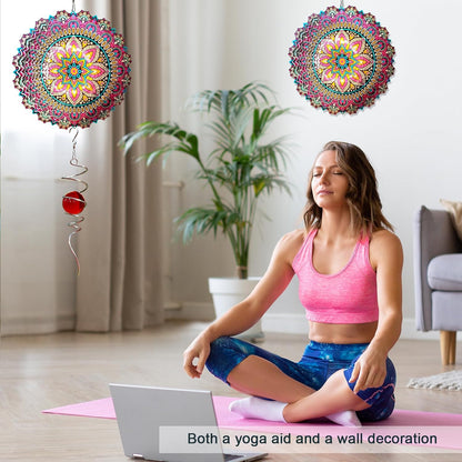 Mandala Blossom Wind Spinner - Metal Wind Spinners | 12inch 3D Kinetic Laser Cut Hanging Wind
