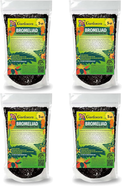 Gardenera Organic Bromeliad Soil Blend - Enhance The Beauty and Resilience of Your Plants - 20