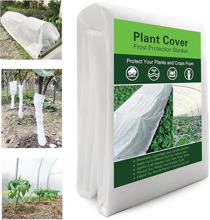 YFFSIDMY Plant Covers Freeze Protection 8'x40', Frost Blankets for Outdoor Plants and Trees, Frost