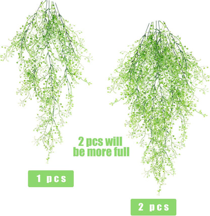 RECUTMS Fake Hanging Plants Artificial Ferns for Outdoor Hanging Faux Plants Vine Ivy Faux Fern