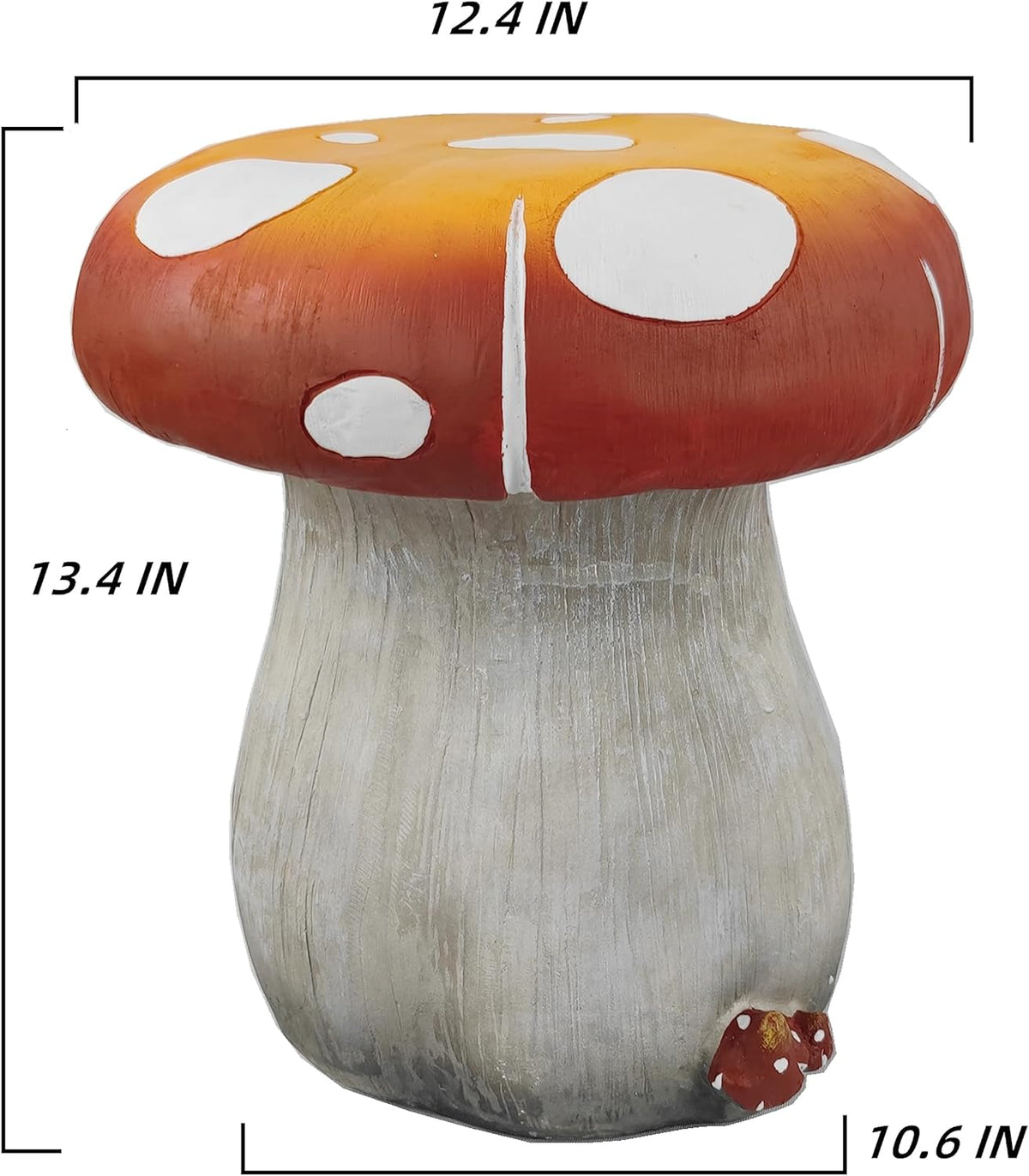 Mushroom Resin Statue Stool Over Sized Sculpture Courtyard Lawn Pond Ornament Garden Outdoor Patio
