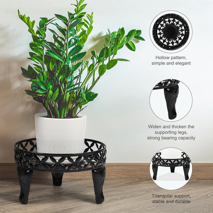 3 Pack Metal Plant Stands Indoor Outdoor,Heavy Duty Iron Flower Pot Stands for Multiple