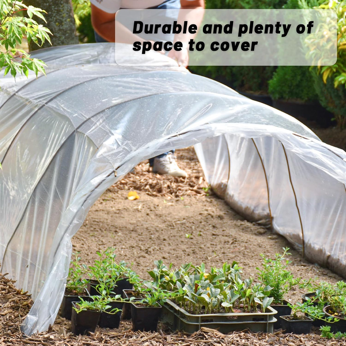 6 Mil Clear Greenhouse Plastic Sheeting,Transparent Plastic Film for Greenhouse, UV Resistant