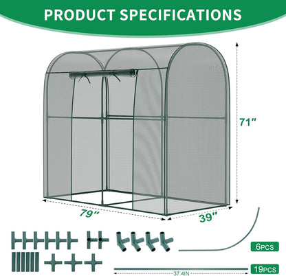 SUNYRISY Garden Plant Netting Crop Cage for Garden Raised Bed, 6.5 x 3.3 x 6 Ft Plant Cover Cage