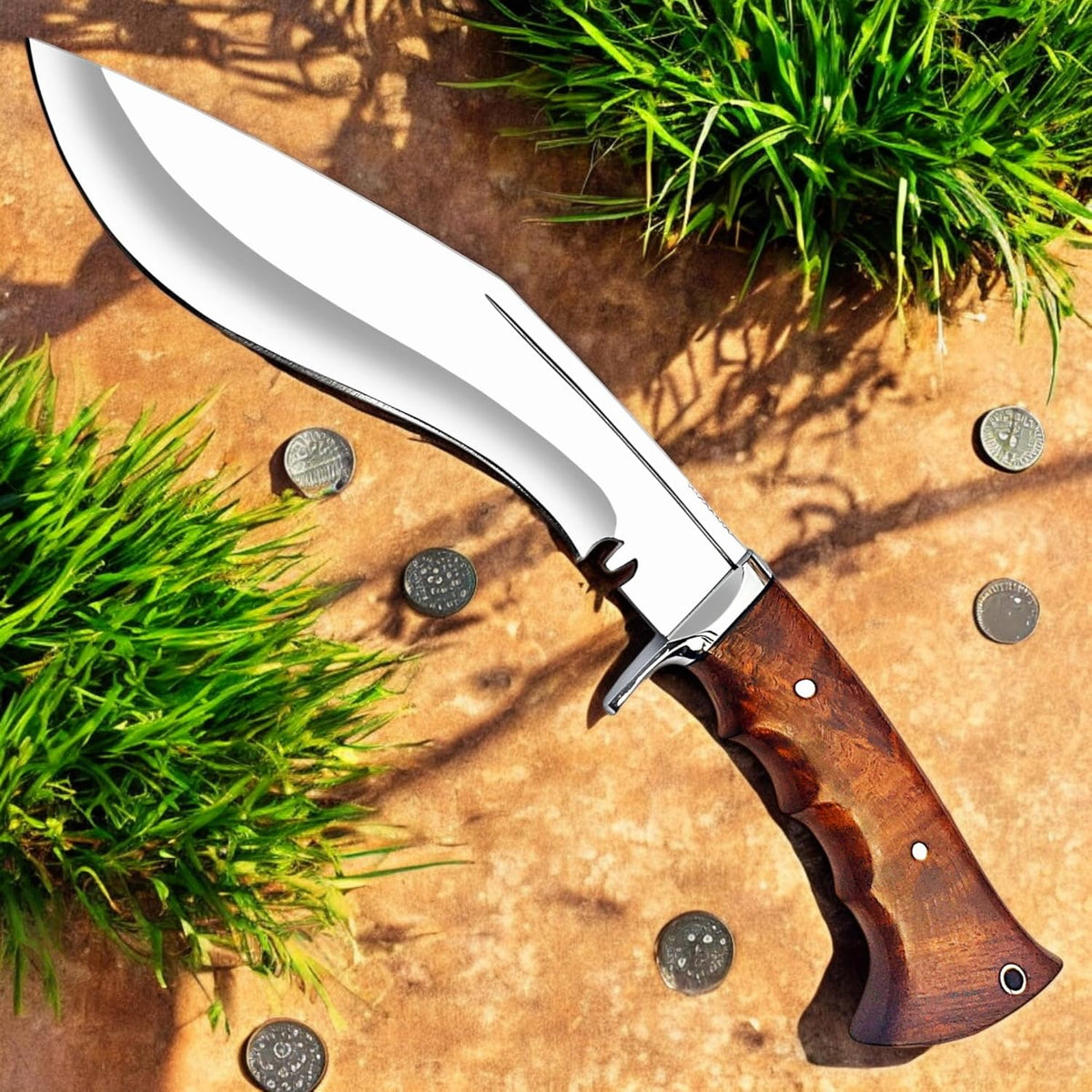 Poshland Fixed Blade Hunting Knife. Sturdy knife to last long fully hand-made with sheath included
