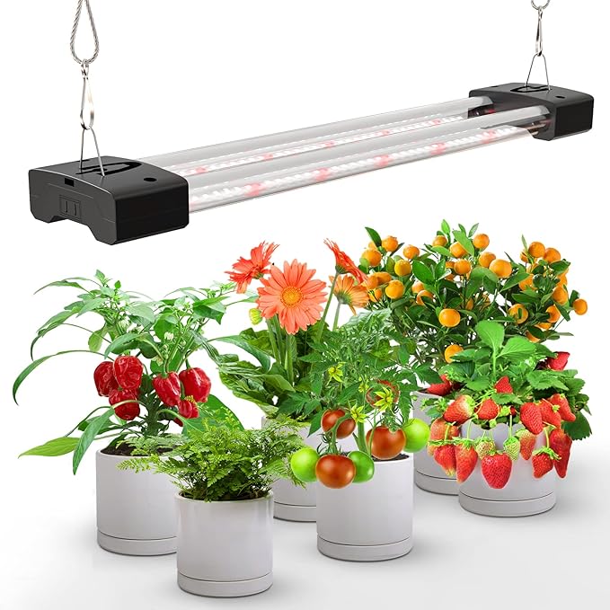 LED Grow Lights 16W Full Spectrum Integrated Growing Lamp Lighting Fixtures with High PPFD for