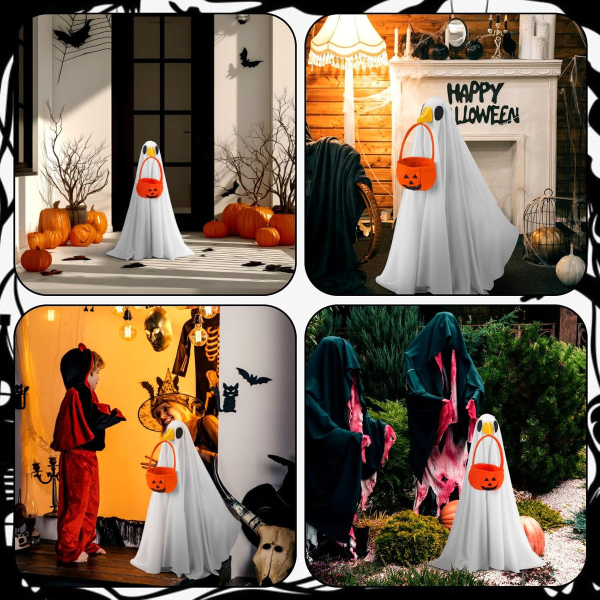 Abbylike Halloween Porch Goose Outfit Ghost Goose Outfit Fall Halloween Geese Costume Clothes with