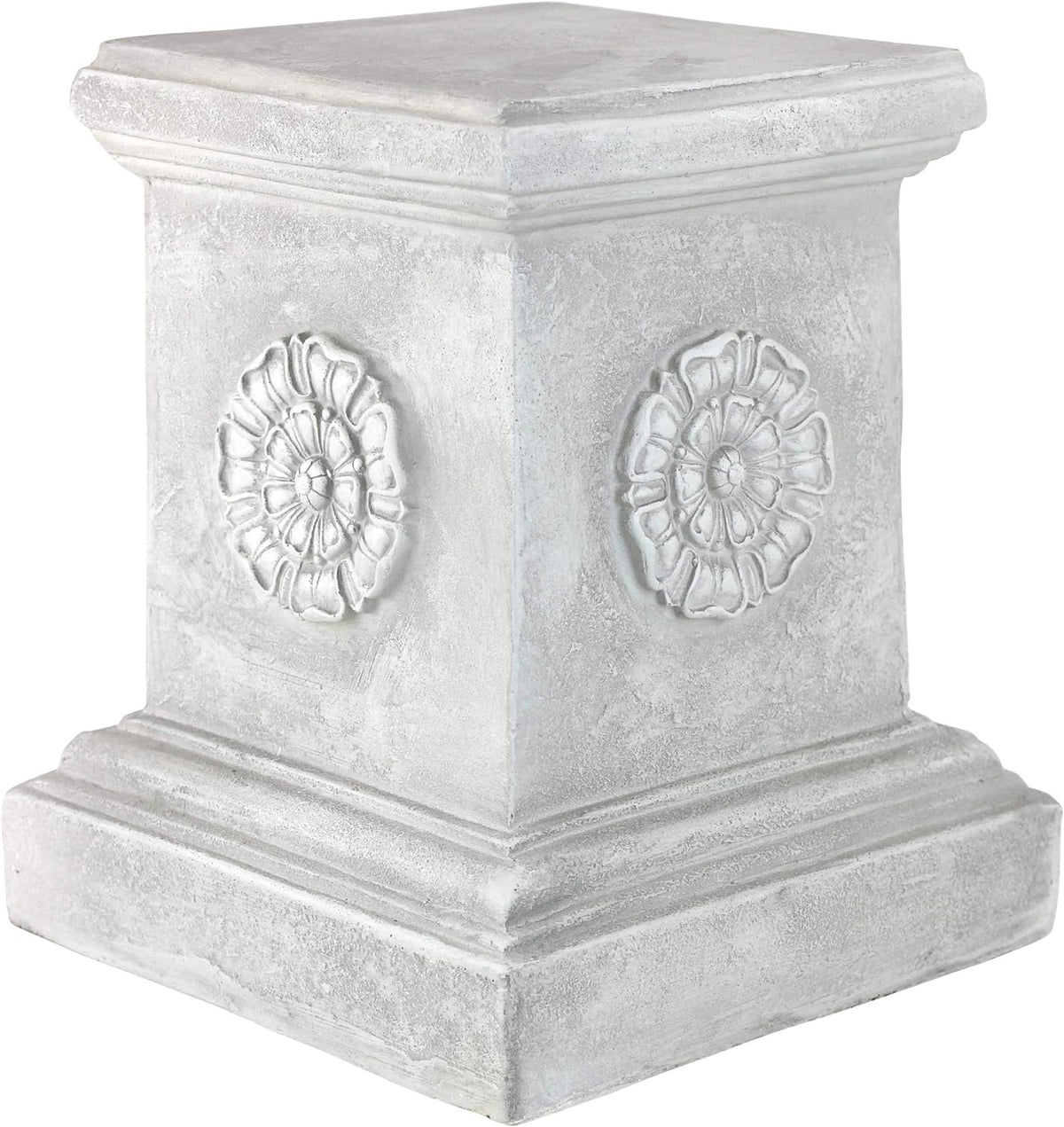 Design Toscano English Rosette Indoor/Outdoor Sculptural Garden Plinth Base Statue Riser, Large 13