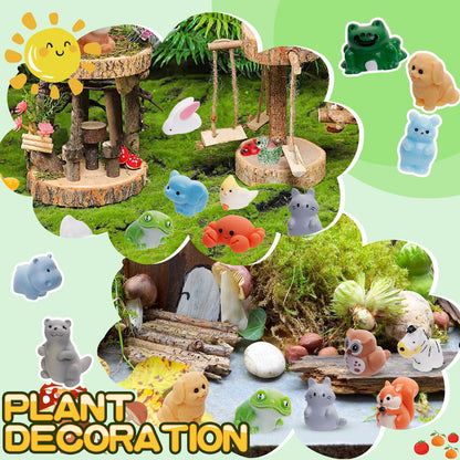 80 Pcs Mini Resin Animals 80 Styles Resin Animals Figurines Bulk for Fairy Garden Miniature