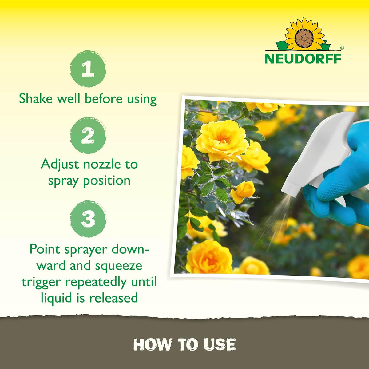 Neudorff Garden Insecticide Spray for Roses and Flowers, Kills Fruit Flies, Fungus Gnats, and 100+