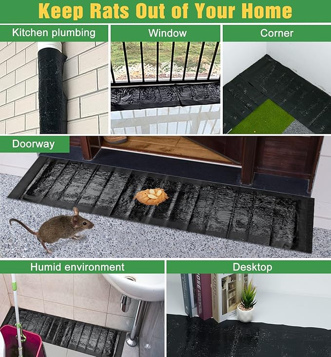 10 Pack Sticky Mouse Trap, Super Large 47.2 * 11'' Glue Traps for Mice, Peanut Taste Pheromone Rats