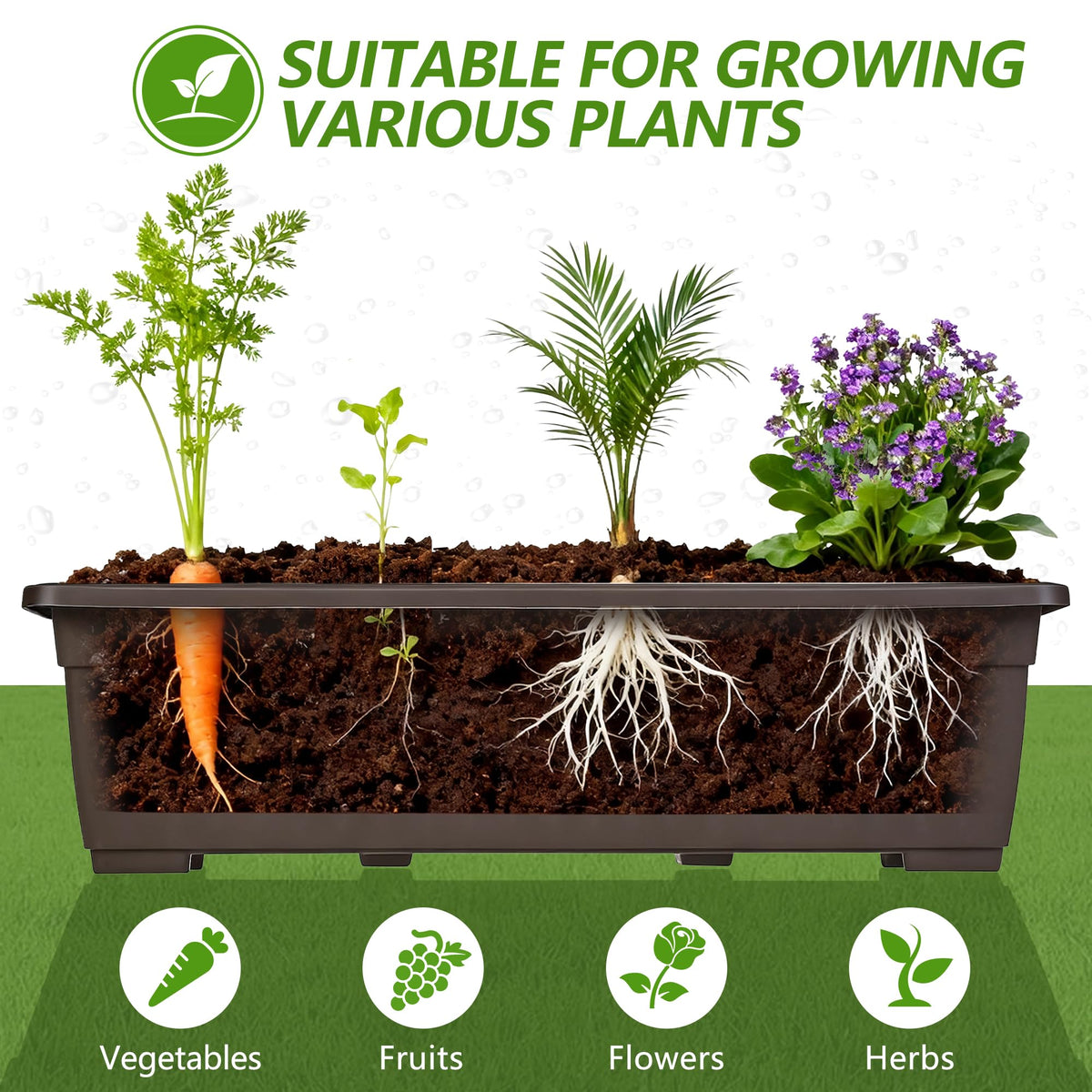 VECELO 5-Tier Vertical Garden Bed, Freestanding Elevated Raised Garden Planter with 5 Garden