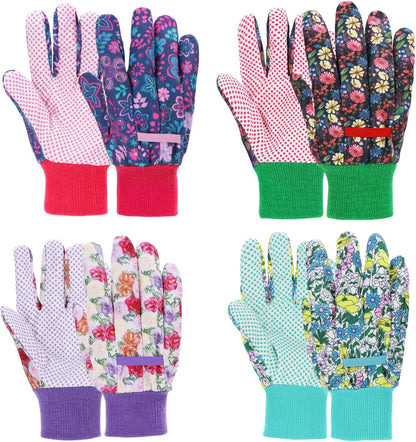 JUMPHIGH Garden Gloves for Women, Floral Gardening Gloves Ladies Soft Breathable Yard Work Glove
