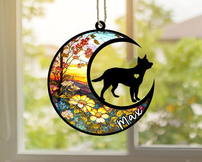 Personalized Dog Memorial, Custom Name Australian Cattle Heeler Dog Christmas Ornament, Custom