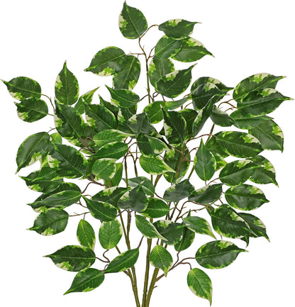 Ficus Leaves Artificial Branches 35.4" Faux Ficus Tree Branches Fake Greenery Plant Spray for Tree