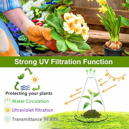 【24 Pieces】 Garden Cloches for Plants, Plant Cover Plant Protectors Transparent Bell Jar Cloches