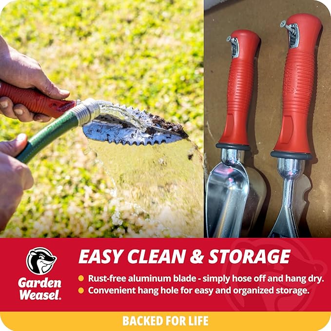 Garden Weasel Multi-Use Transplanter | Dig, Cultivate, Plant, Weed | Planting and Gardening Hand