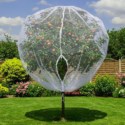 7.3×6Ft Fruit Tree Netting Cover with Drawstring/Zipper- Bird Garden Mesh Netting Protect Tomato
