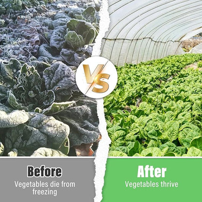 Legigo 10 X 30 Ft Clear Plastic Plant Covers Freeze Protection- 6 Mil Winter Greenhouse Plastic
