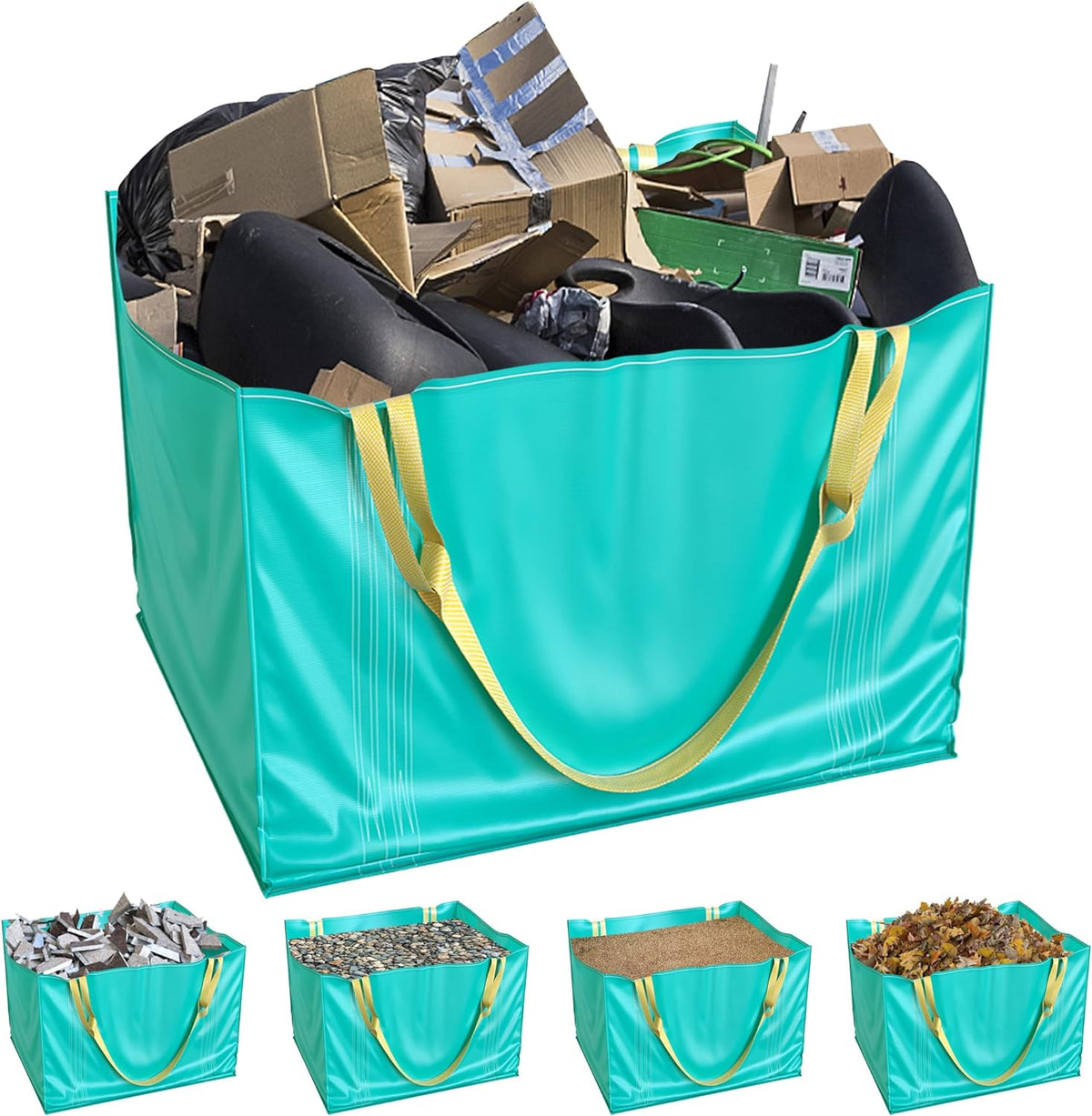 TidyFriend Dumpster Bag 45 Inches, Reusable Yard Waste Bags, Foldable Yard Waste Container, Trash