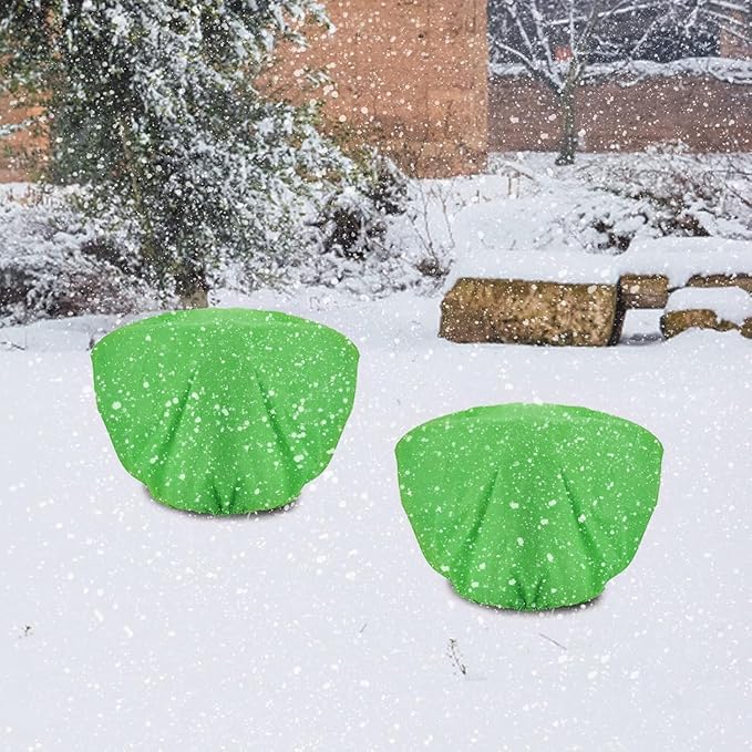 ANPHSIN 3 Pcs Plant Covers Freeze Protection - 19.6in x 39.3in Winter Shrub Plant Protection Bags