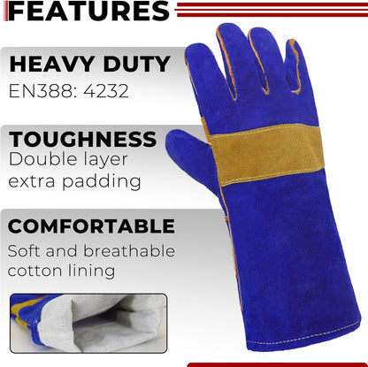 HANDLANDY Animal Handling Gloves, Falconry Cat Glove Bite Proof, Thorn Proof Rose Pruning Gardening