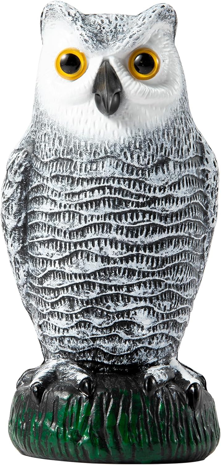 OFFO Bird Scare Devices Plastic Owl Scarecrow for Halloween Decorations Outdoor Garden, Yard, Pool