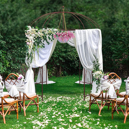 Giantex Birdcage Shape Garden Arbor, 8.4ft High x 7ft Wide, Metal Gazebo Arch Pergola Pavilion for
