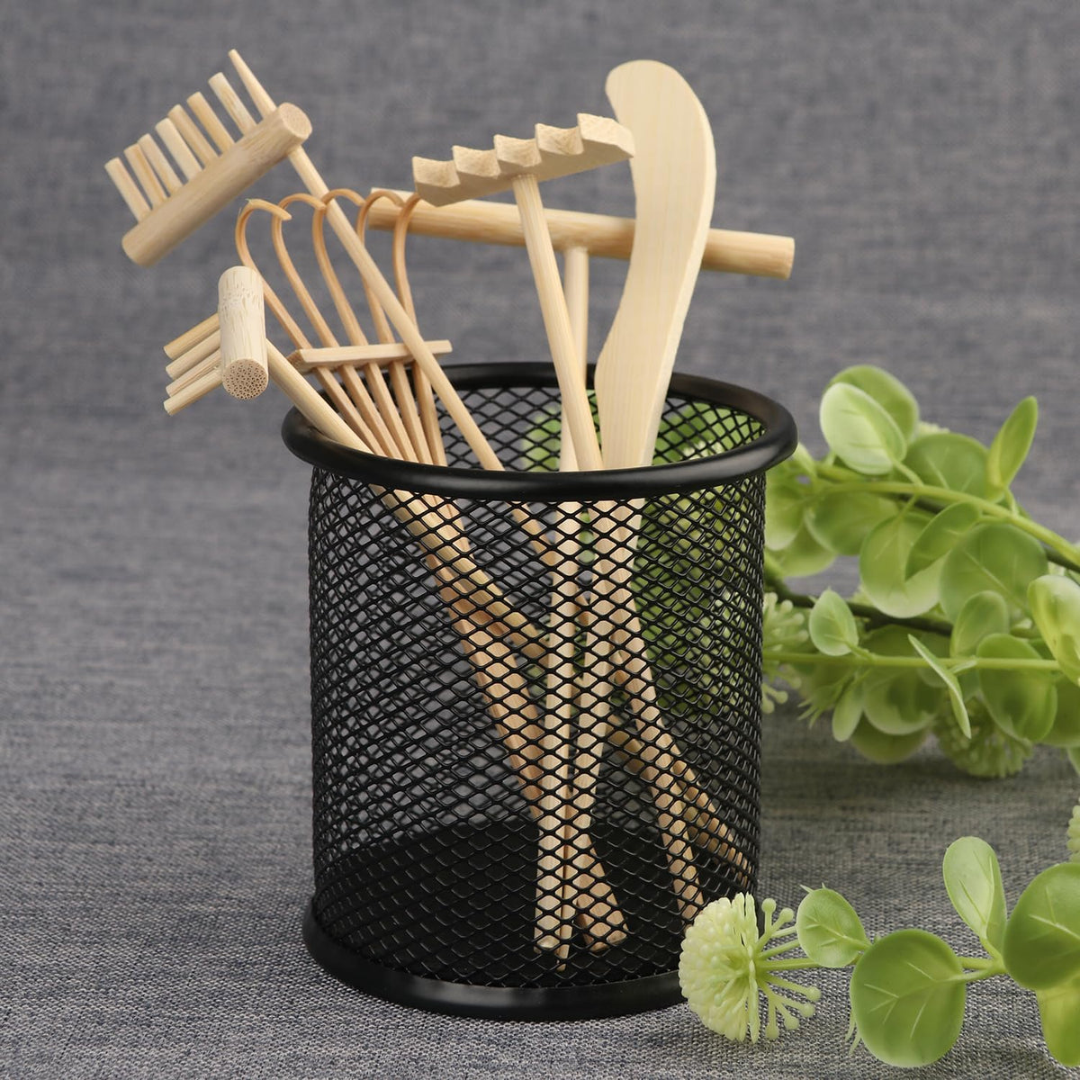 24 PCS DIY Sand Zen Garden Tools, Mini Zen Garden Rake Sets for Serenity and Spiritual Meditation