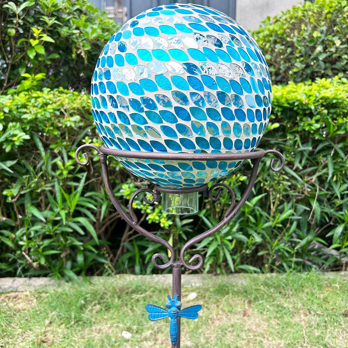 Metal Gazing Globe Stand, 30.7”H Garden Gazing Ball Stands for 10inch Gazing Balls, Vintage