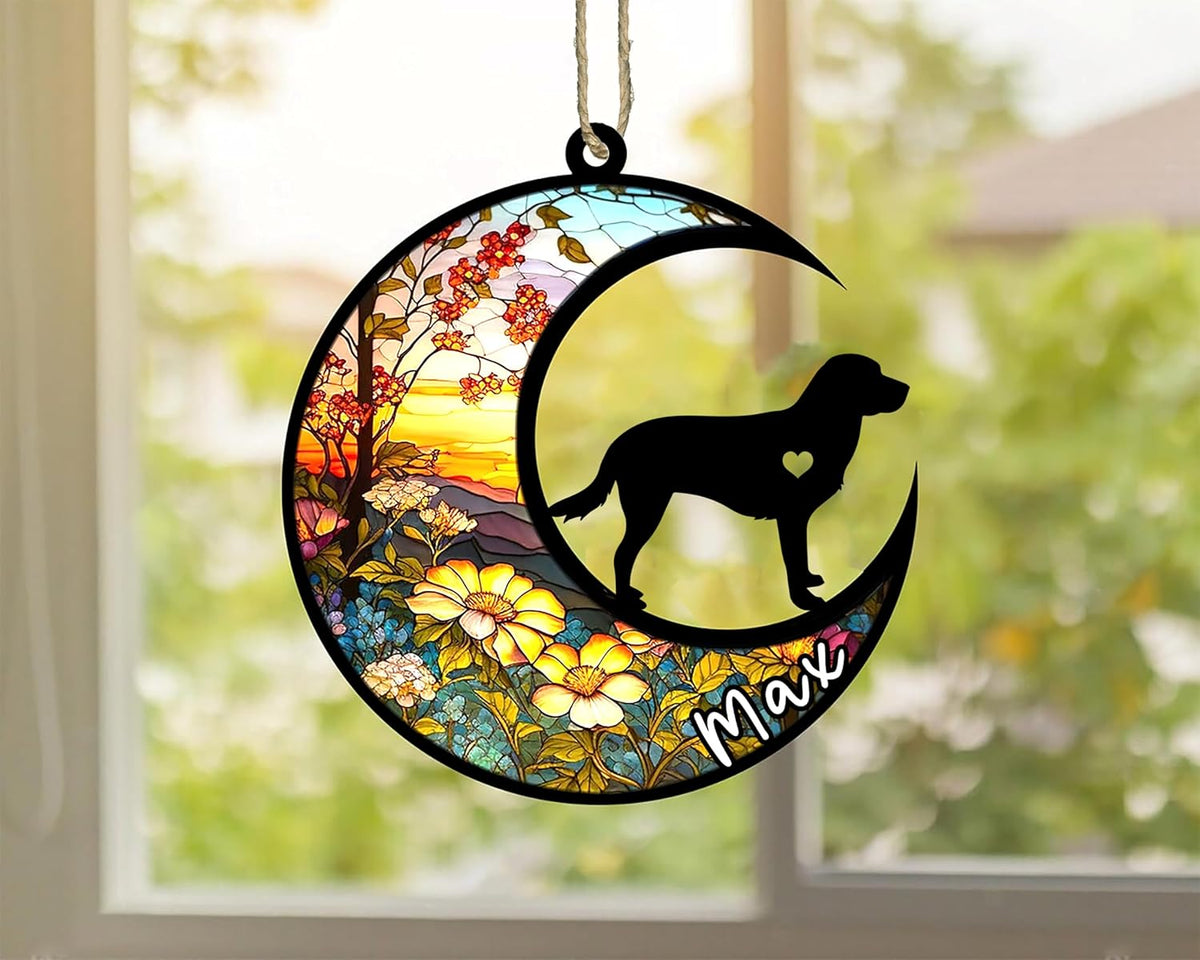 Personalized Dog Memorial, Custom Name Labrador Retriever Dog Christmas Ornament with Name, Custom