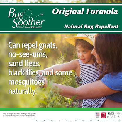 Bug Soother Spray (4 bottle, 2 oz) - Natural Mosquito, Gnat and Insect Deterrent & Repellent with