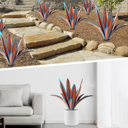 TOMBABY Enlarge Thickened Wind Resistant Metal Agave Garden Art Metal Plant Country Sculpture