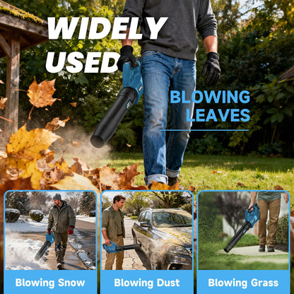 Leaf Blower Cordless, 650CFM Electric Leaf Blowers with 2 x 5.2Ah Batteries and Charger, 3 Speed