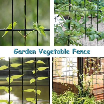 Black Metal Garden Fence, 60inch(H) x 50ft(L), 2 inch x 4 inch,12.5GA 2/3/4/5/6 Ft Tall Chicken