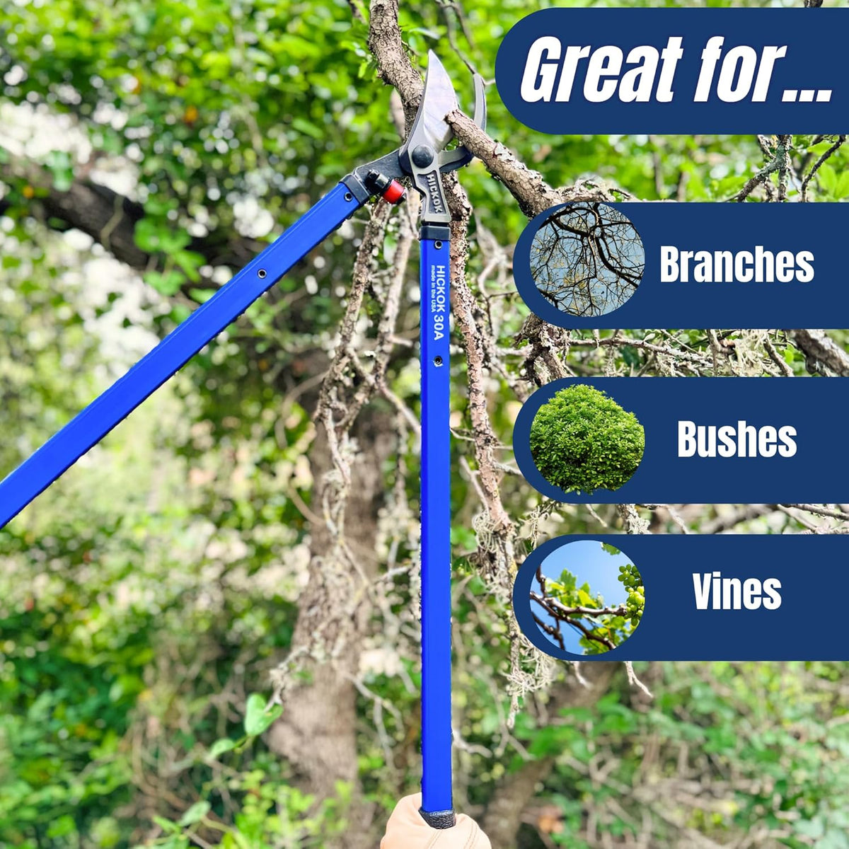 Heavy Duty Loppers for Tree Trimming – 30" Branch Cutter & Pruning Shears with Long Handle |