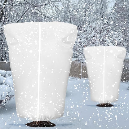 4 Pcs Plant Covers Frost Protection Bag 71" x 47" Winter Reusable Plants Jacket with Drawstring