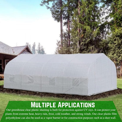 Farm Plastic Supply - String Reinforced 4 Year UV Resistant 10 mil White Greenhouse Plastic