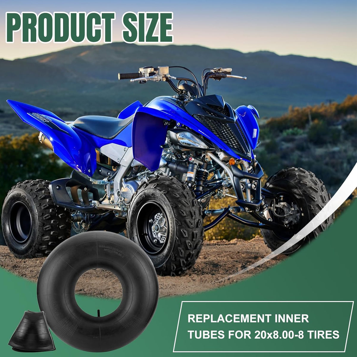 20x8.00-8 Inner Tube 20x10-8, 20x8-8, 20x10.00-8 Replacement Tire Tubes with Straight Valve Stem
