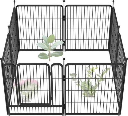 FXW Garden Fence Outdoor for The Yard – 32in(H) x 18.2ft(L) Heavy Duty Metal Animal Barrier for Dog