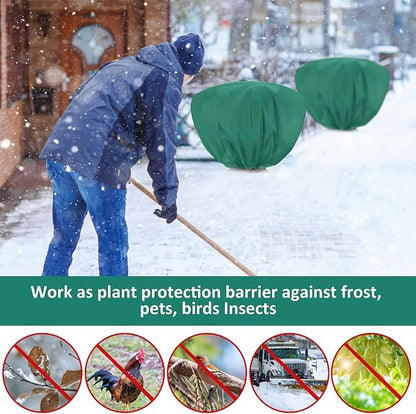 12 Pcs Winter Plant Covers Freeze Protection 39.4x23.6 Inch Horizontal Shrub Tree Rose Plant