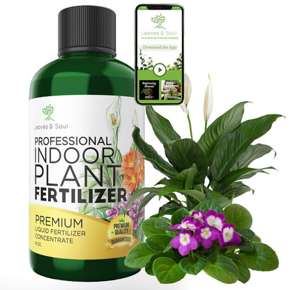 Professional Liquid Indoor Plant Fertilizer | 3-1-2 Concentrate for Plants and Flowers |