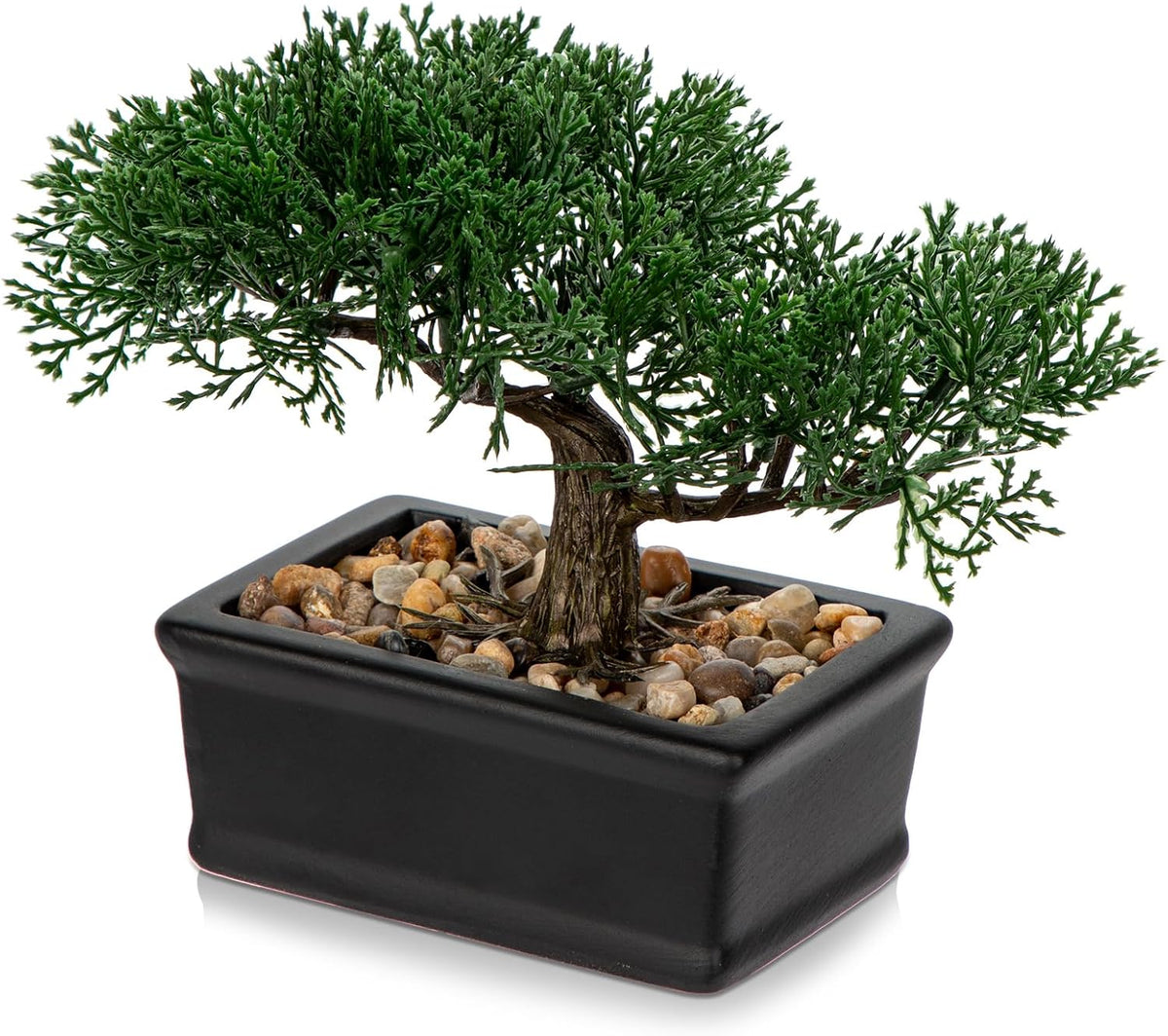 Artificial Bonsai Tree Juniper Faux Plants Indoor Fake Plants Decor with Ceramic Pots for Home