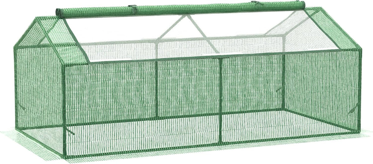 Outsunny 71" x 36" x 28" Mini Greenhouse Portable Hot House for Plants with Large Zipper Windows